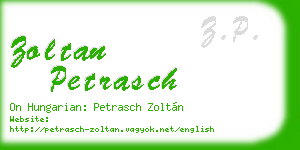 zoltan petrasch business card
